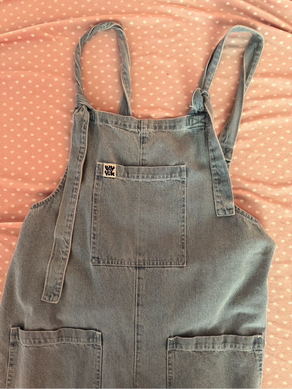 Light wash Lucy and Yak Dungarees